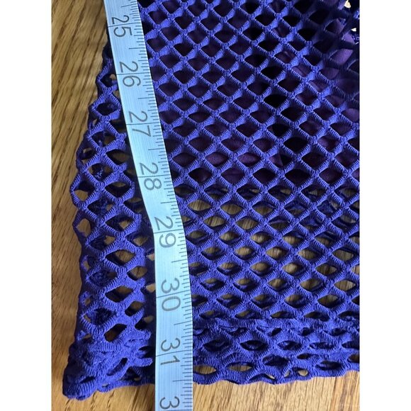 Sammy B Diamond Mesh Bootcut Pants Purple Flared Trashy Y2K NWT Lined Party XS - Picture 13 of 15